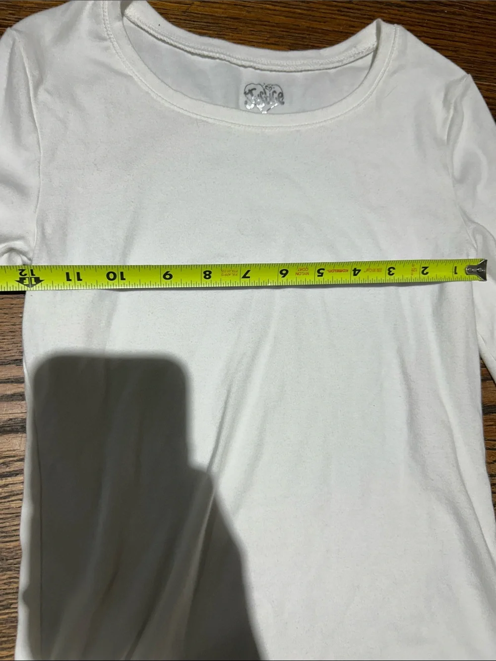 Justice White Long Sleeve Tee